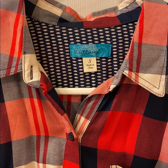 Buttons, Ladie’s checkered top, size small - Picture 4 of 7